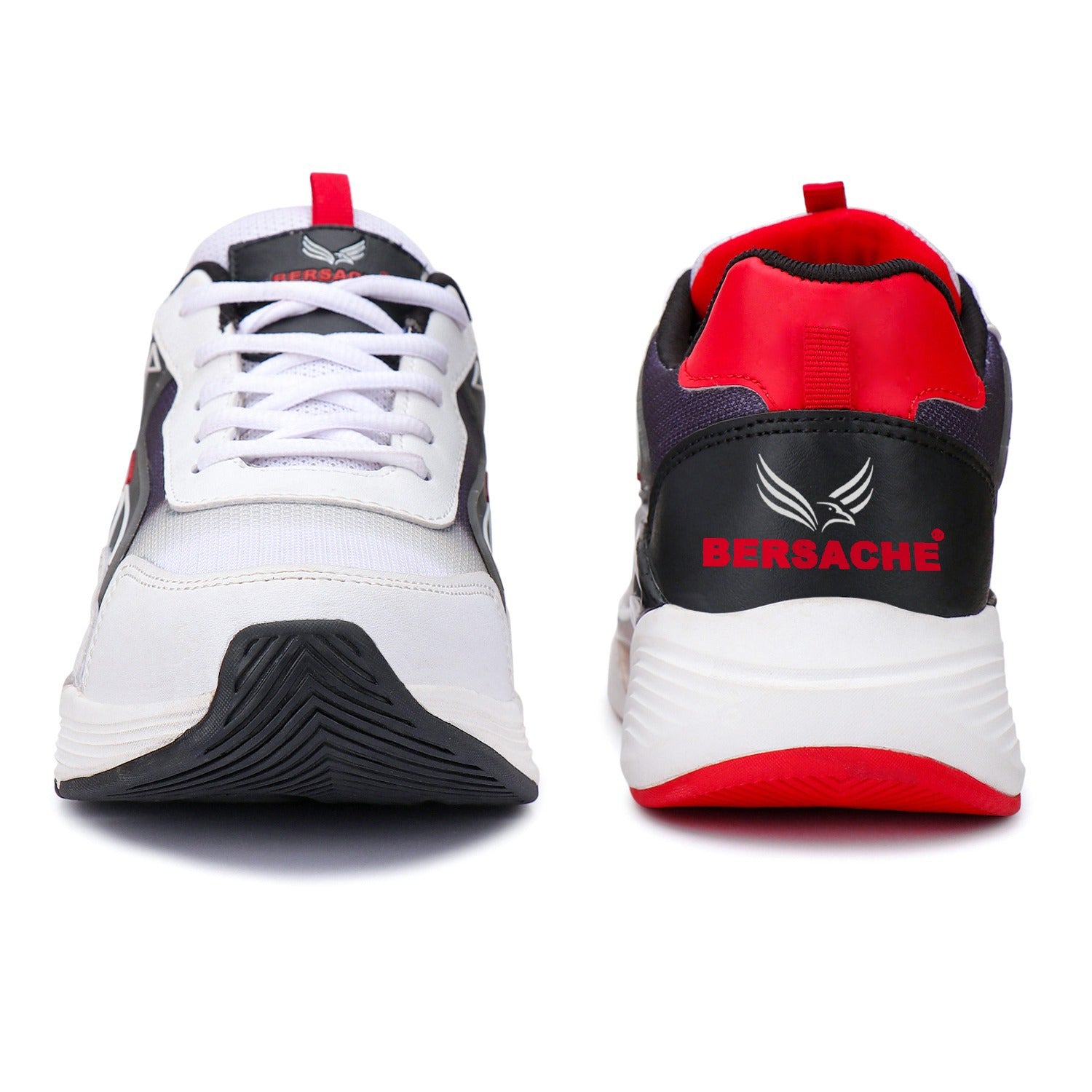 Bersache Lightweight Casual Sneaker Shoes For Men Red-9070.