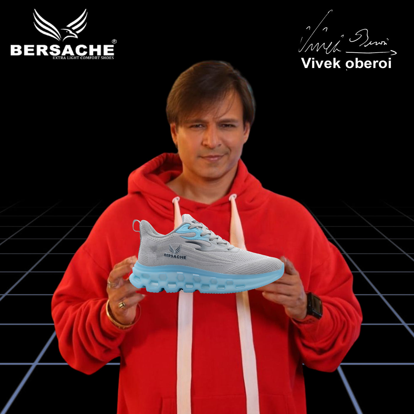 Bersache Premium Sports ,Gym, Trending Stylish Running Shoes For Men  (9198-Grey).