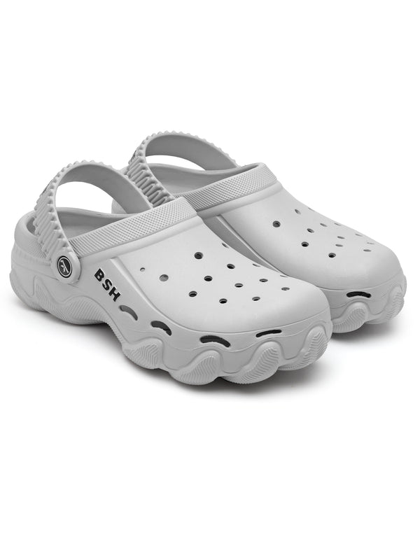 Bersache Extra Soft Classic Casual with  Regular wear with Ultra Soft & Flexibility Technology Clog's for Men's & Boy's-Grey-6090