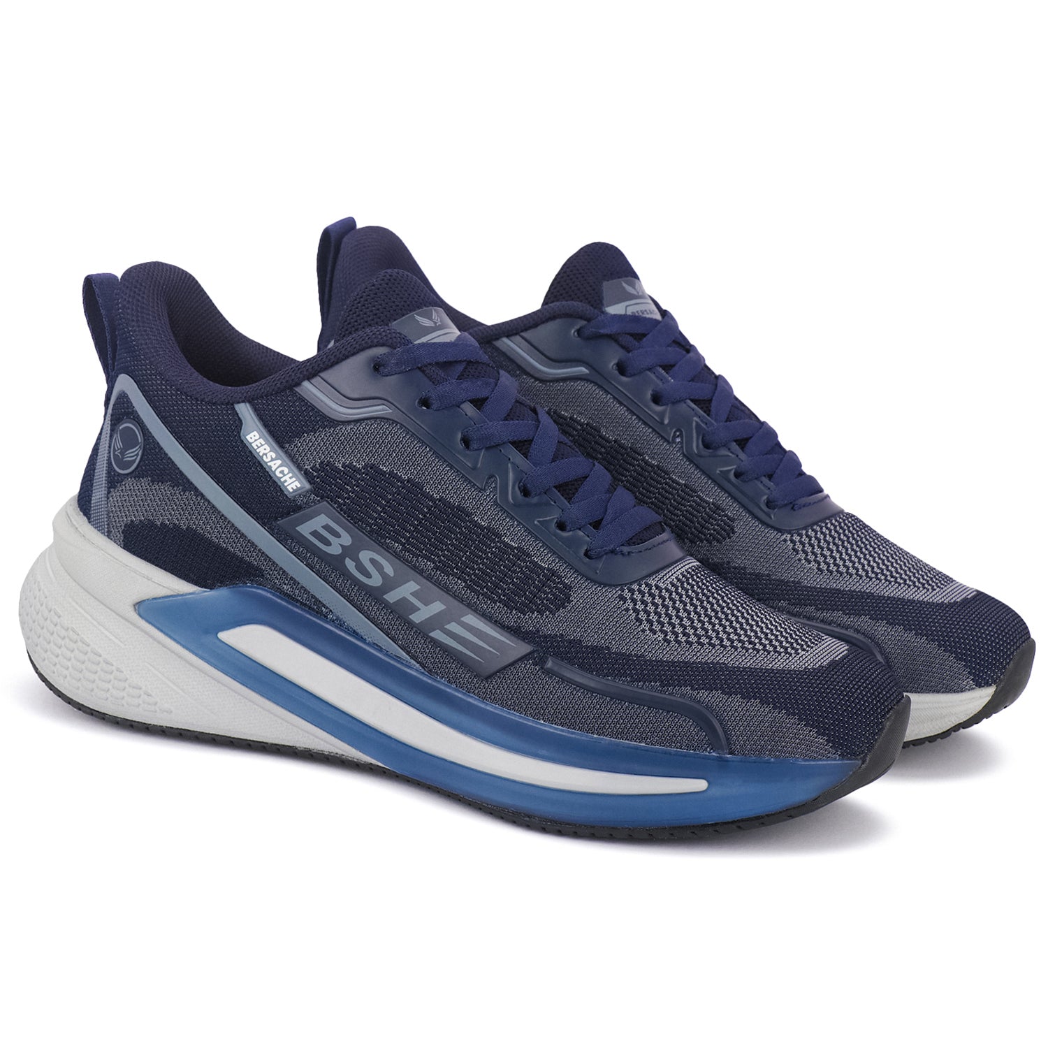 Bersache Casual Sneaker shoe for Men| Soft Cushioned Insole , Slip-Resistance Casuals For Men (Blue-Gray-9210)