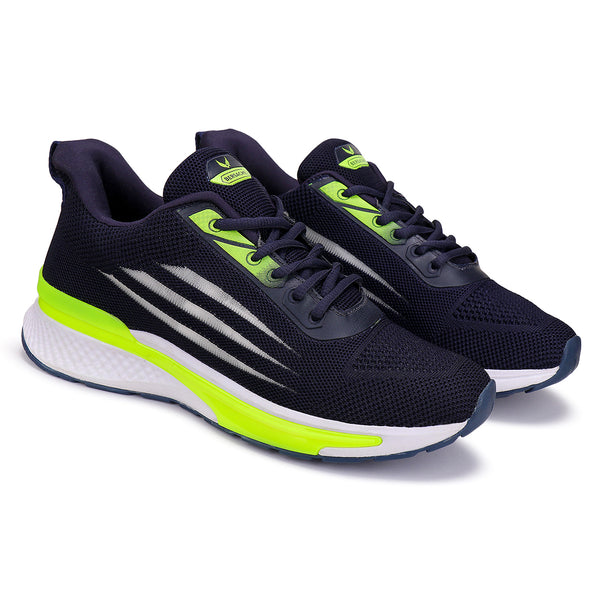 Bersache Lightweight Sports Shoes Running Walking Gym sneakers For Men Navy   -   9059