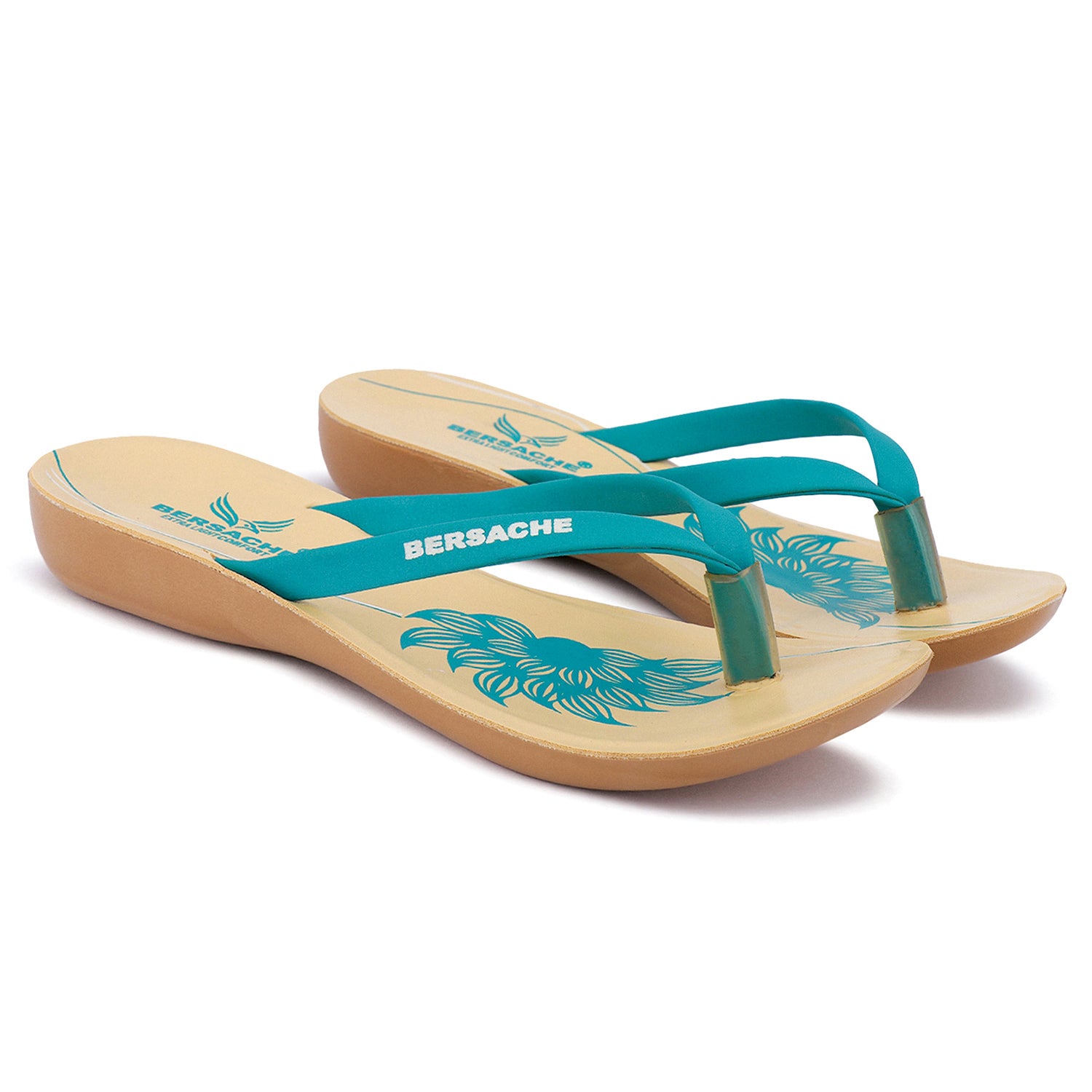 Bersache Extra Soft Classic Casual with  Regular wear with Ultra Soft & Flexibility Technology Sandal For Women's/Girl's-Green-6248