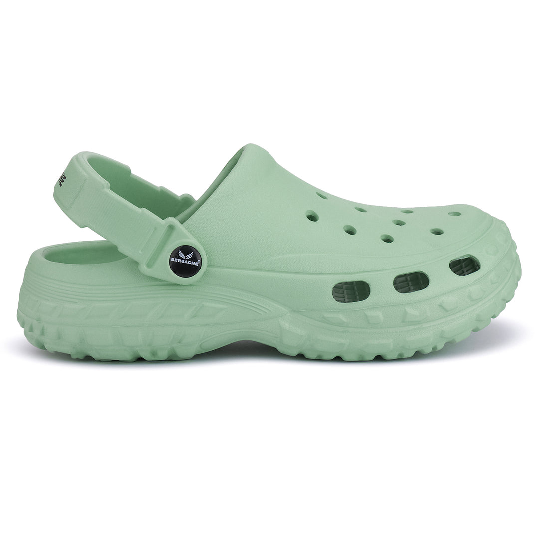 Bersache Extra Soft Classic Casual with  Regular wear with Ultra Soft & Flexibility Technology Clog's for Women's & Girl's (Green-6196)