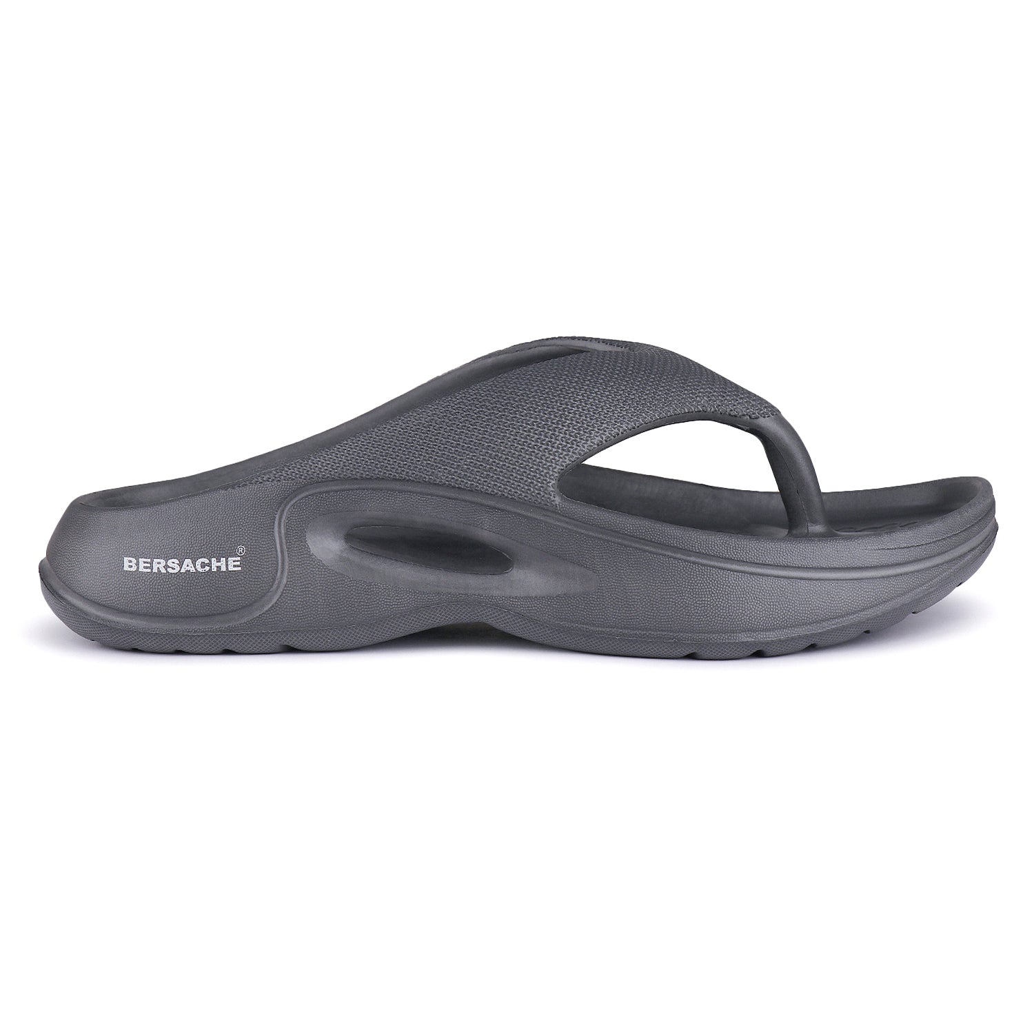 Bersache Extra Soft Classic Casual with Back Strap Regular wear with Ultra Soft & Flexibility Technology Flip-Flop for Men's/ Boy's-Grey 6066