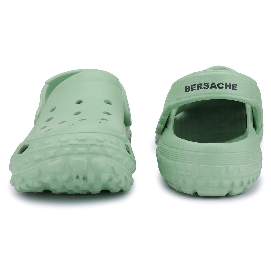 Bersache Extra Soft Classic Casual with  Regular wear with Ultra Soft & Flexibility Technology Clog's for Women's & Girl's (Green-6196)