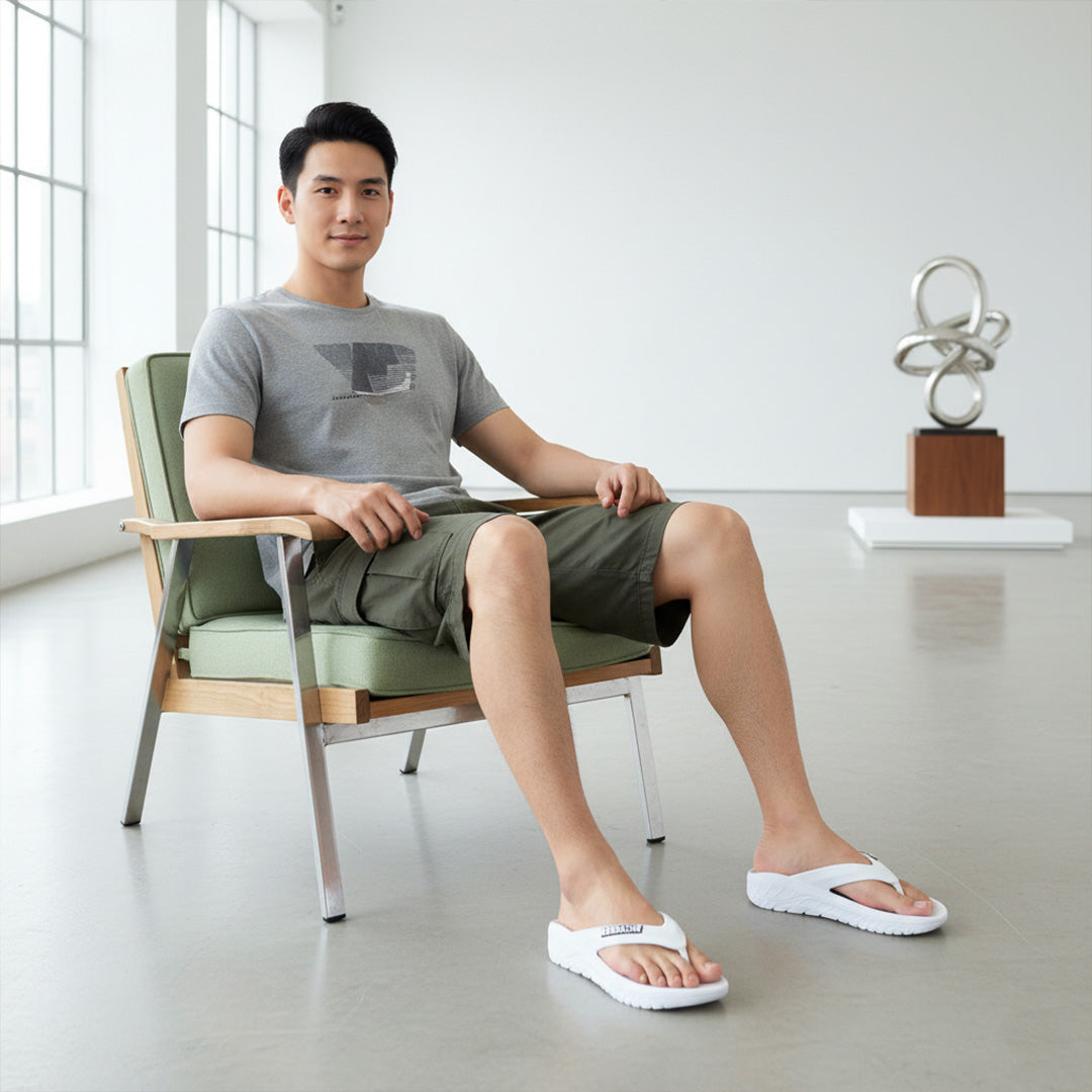 Bersache Extra Soft Classic Casual with  Regular wear with Ultra Soft & Flexibility Technology Sandal For men's & boy's-(6257-White)