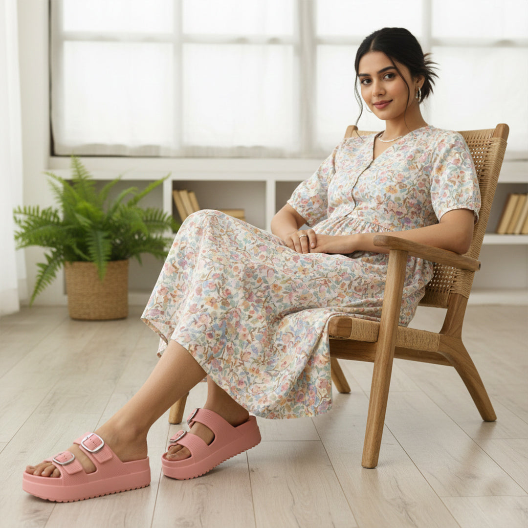 Bersache Extra Soft Classic Casual CHAPPAL with  Regular wear with Ultra Soft & Flexibility Technology  Slippers for Women's-(6295-Pink).
