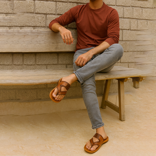 Bersache Extra Soft Classic Casual with  Regular wear with Ultra Soft & Flexibility Technology Slipper For Men's-Beige-6215