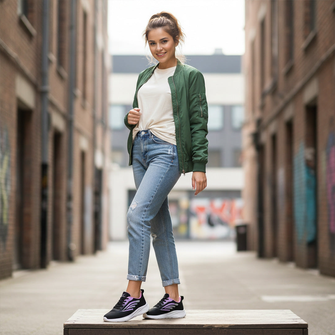 Bersache Sneaker, Loafers ,Casual with Extra comfort Sneaker Colour Changing shoes for Women (Pink-8094)