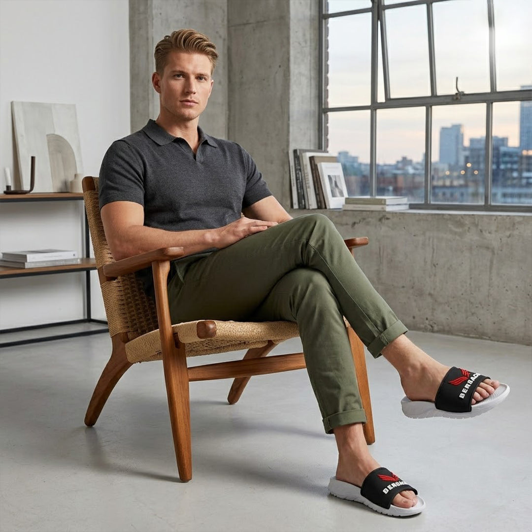 Bersache Extra Soft Classic Casual with  Regular wear with Ultra Soft & Flexibility Technology Flip Flop For Men's-(White-6328).