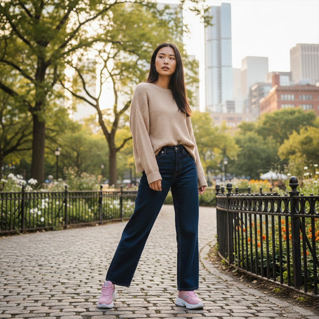 Bersache Premium Sports ,Gym, Trending Stylish Running Colour Changing shoes for Women (8106-Pink)