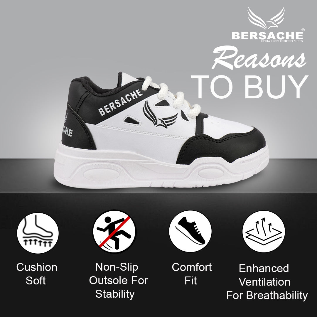 Bersache Premium Sports,walking,Gym,cricket,Trending Running Shoes For Kid's - Black-6278.
