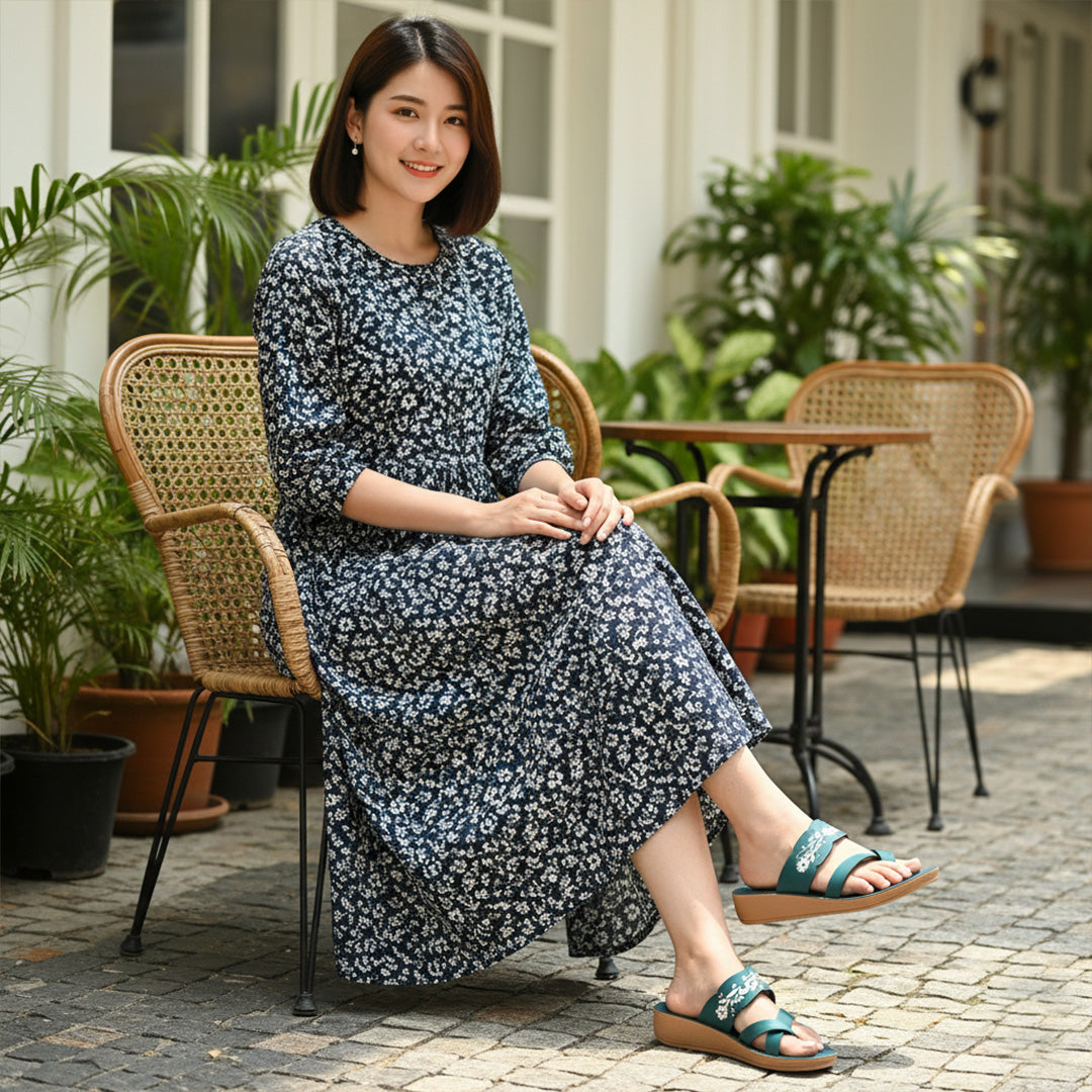 Bersache Extra Soft Classic Casual with  Regular wear with Ultra Soft & Flexibility Technology Slipper For Women's & Girl's-(6243-Green)