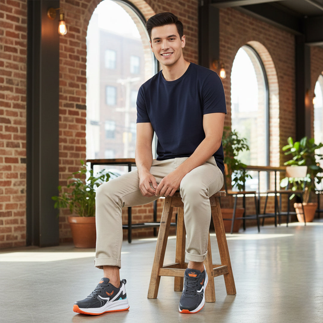 Bersache Premium Sports ,walking,Gym,cricket, Trending  Running Shoes For Men's ( Blue-8118)