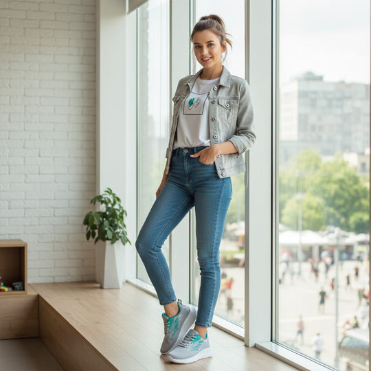 Bersache Sneaker, Loafers ,Casual with Extra comfort Sneaker Colour Changing shoes for Women (Grey-8093)