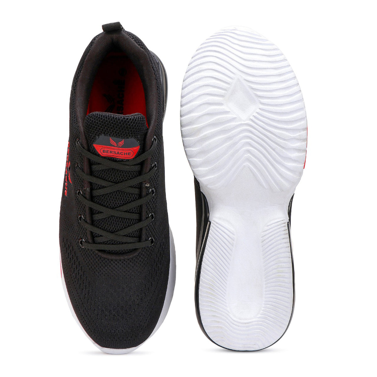 Bersache Casual Shoe With High Quality Sole (Black)    -   9047