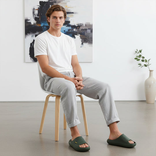 Bersache Extra Soft Classic Casual with  Regular wear with Ultra Soft & Flexibility Technology Flip-Flop for Men's-(6281-Green)