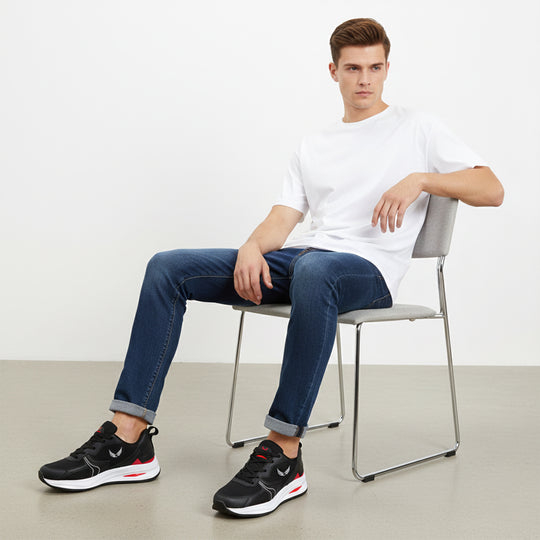 Bersache Casual Sneaker shoe for Men| Soft Cushioned Insole , Slip-Resistance Casuals For Men (8117-Black)