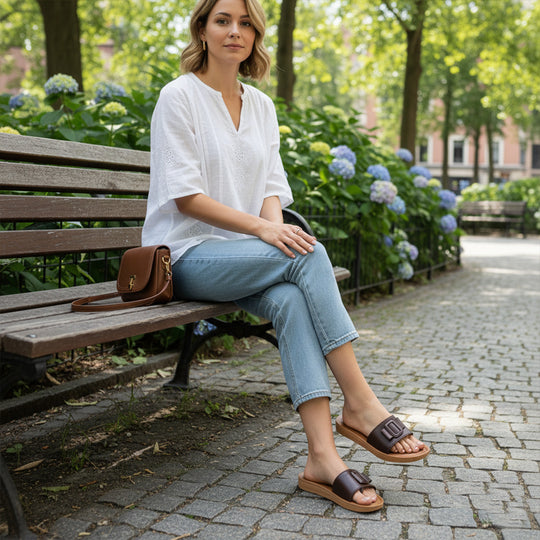 Bersache Extra Soft Classic Casual with  Regular wear with Ultra Soft & Flexibility Technology Sandal For Women's/Girl's-Dark(Brown)-6227