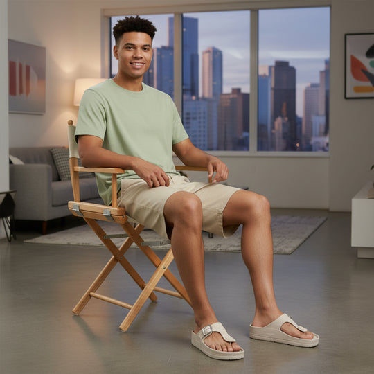 Bersache Extra Soft Classic Casual with  Regular wear with Ultra Soft & Flexibility Technology Flip-Flop for Men's-(6289-Beige)