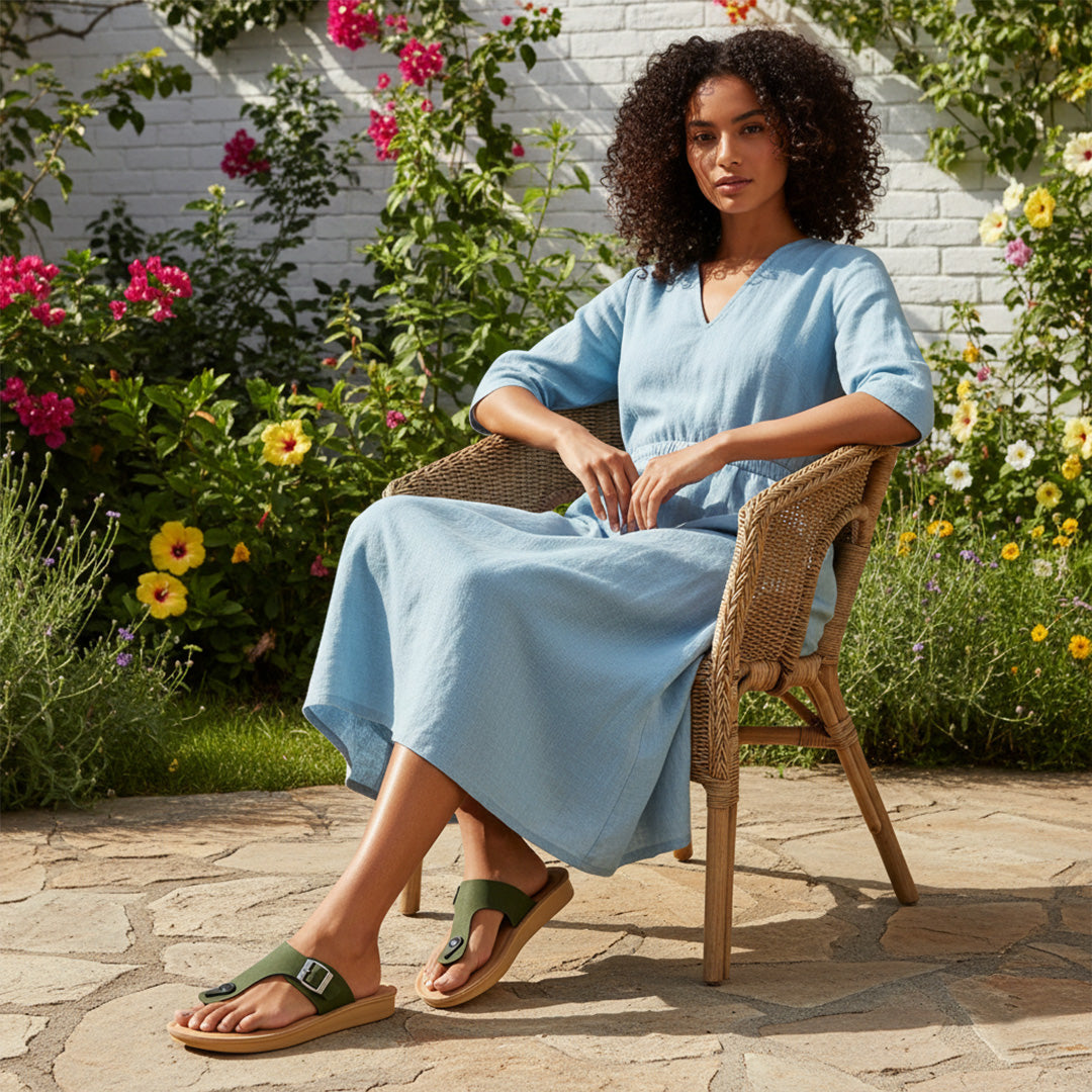 Bersache Extra Soft Classic Casual with  Regular wear with Ultra Soft & Flexibility Technology Flip-Flop for Women's & Girl's (6258-Green)