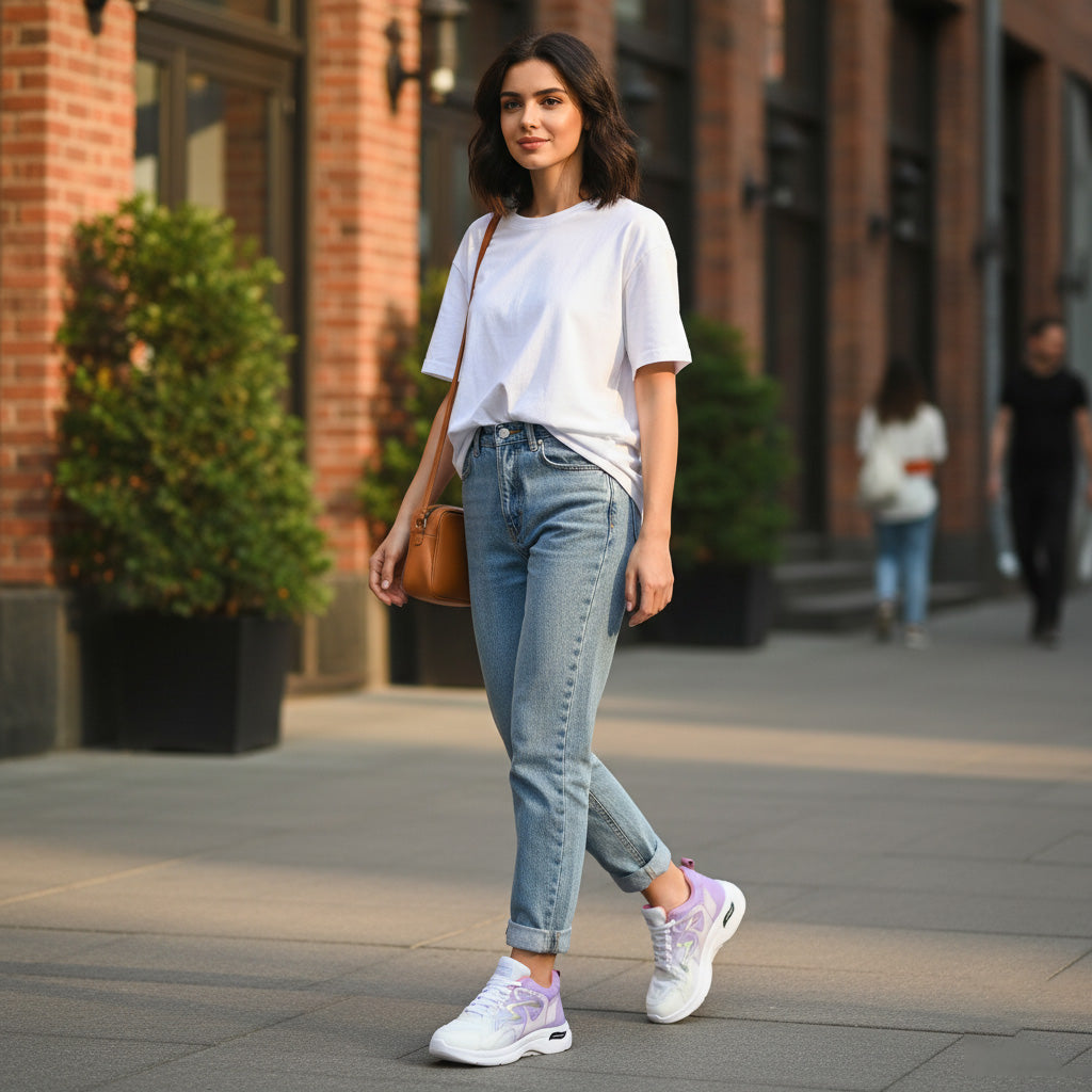 Bersache Sneaker, Loafers ,Casual with Extra comfort Sneaker Colour Changing shoes for Women (Purple-8063)