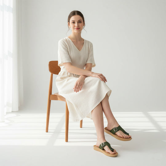 Bersache Extra Soft Classic Casual with  Regular wear with Ultra Soft & Flexibility Technology Sandal For Women's/Girl's-Green-6258