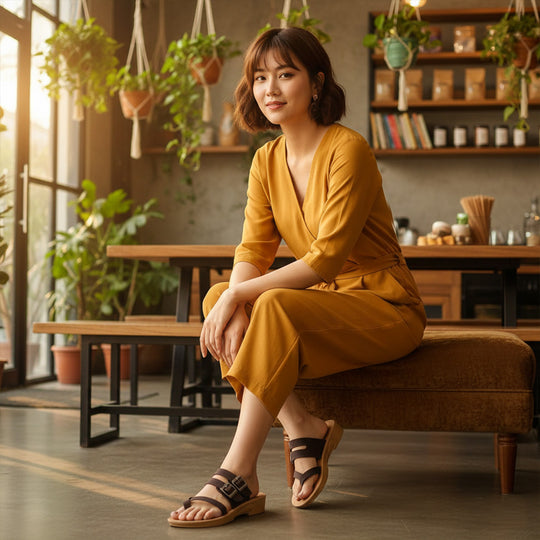 Bersache Extra Soft Classic Casual with  Regular wear with Ultra Soft & Flexibility Technology Sandal's For Women's & Girl's-(6239-Black)