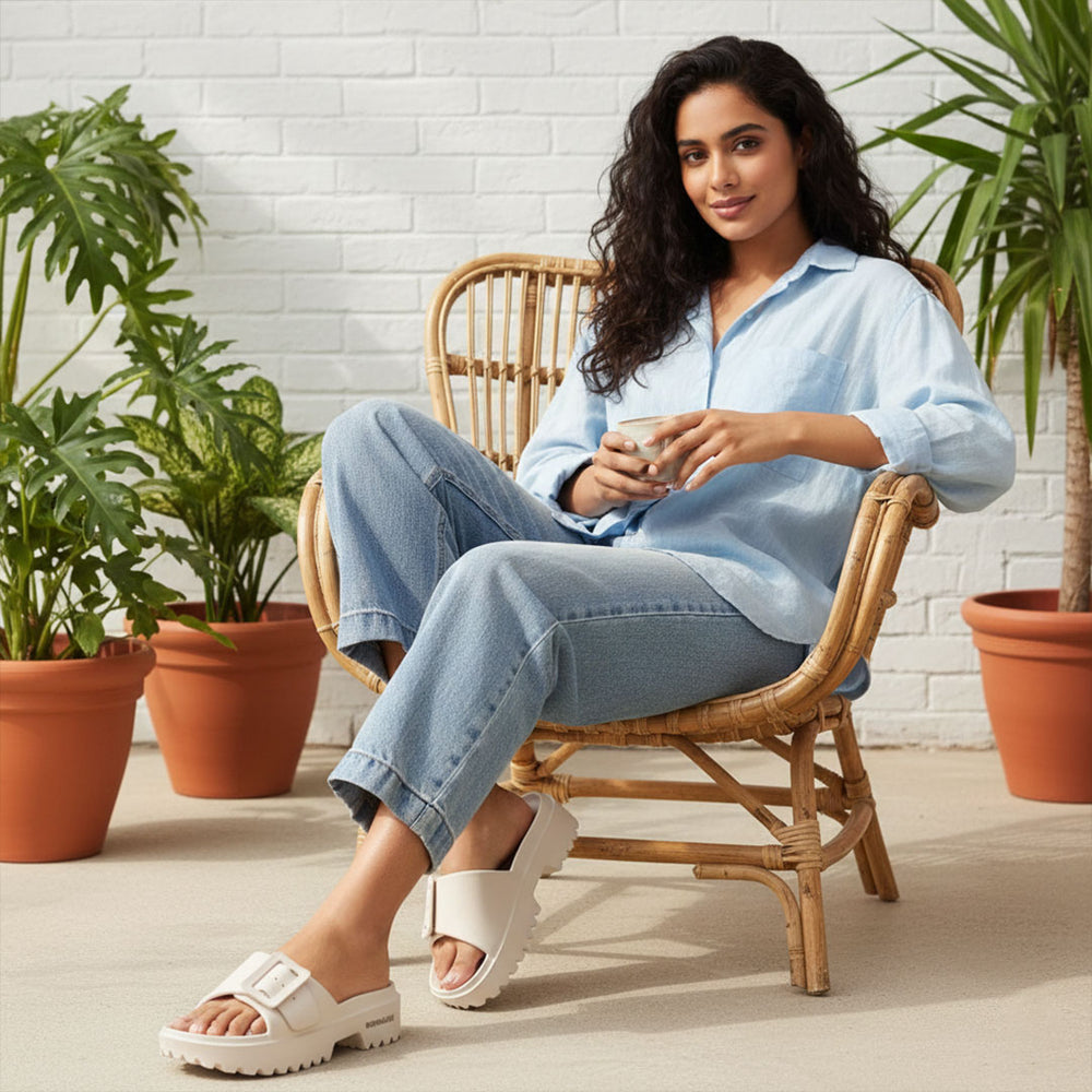 Bersache Extra Soft Classic Casual  with  Regular wear with Ultra Soft & Flexibility Technology Flip-Flop for Women's-(6308-Beige)