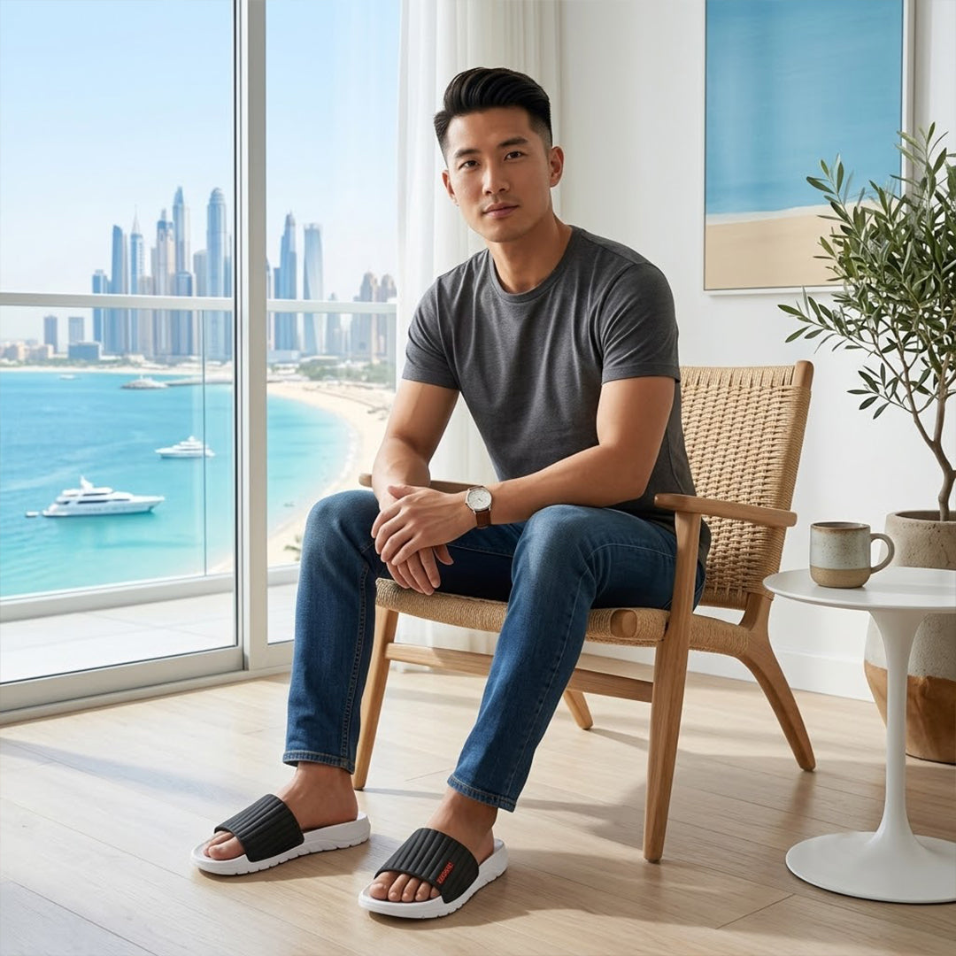 Bersache Extra Soft Classic Casual with  Regular wear with Ultra Soft & Flexibility Technology Sandal For Men's-(White)-6331.