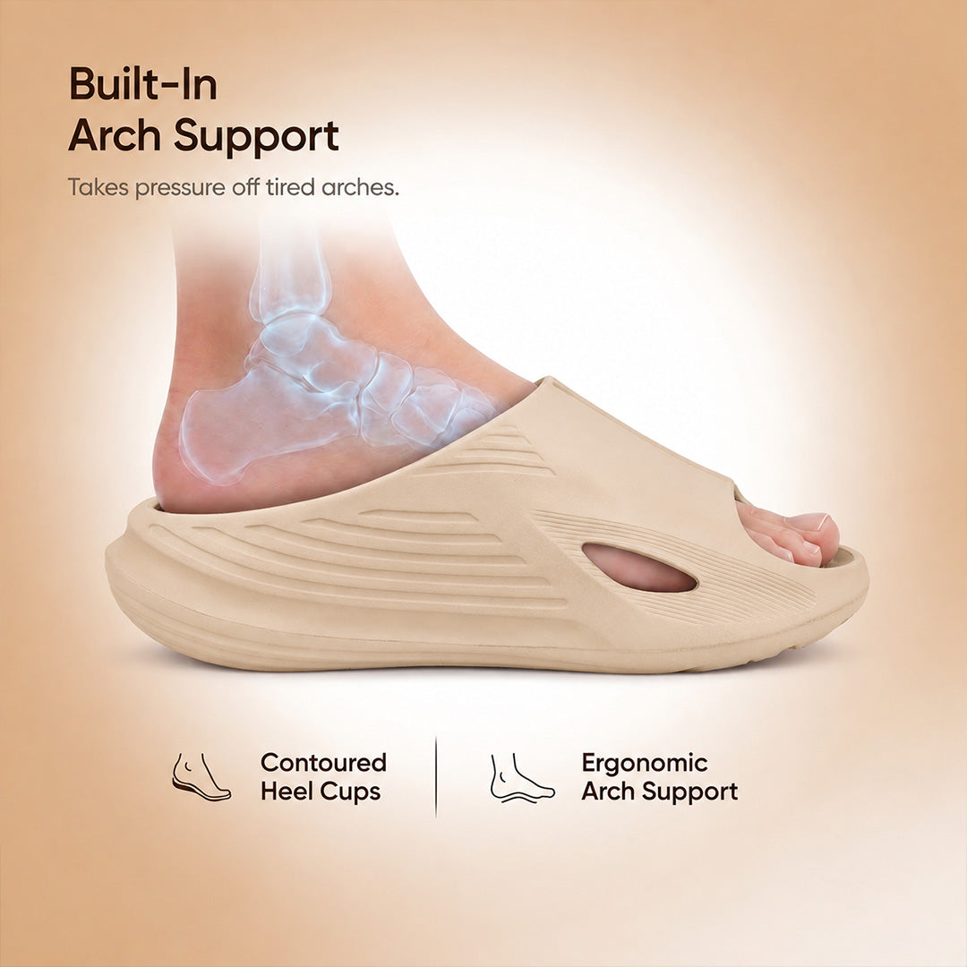 Doctor Bersache Newly Launched Orthopedic Comfort Slider for Men | Diabetic Friendly | Extra Cushioning | Arch Support | Pain | White DS104 .