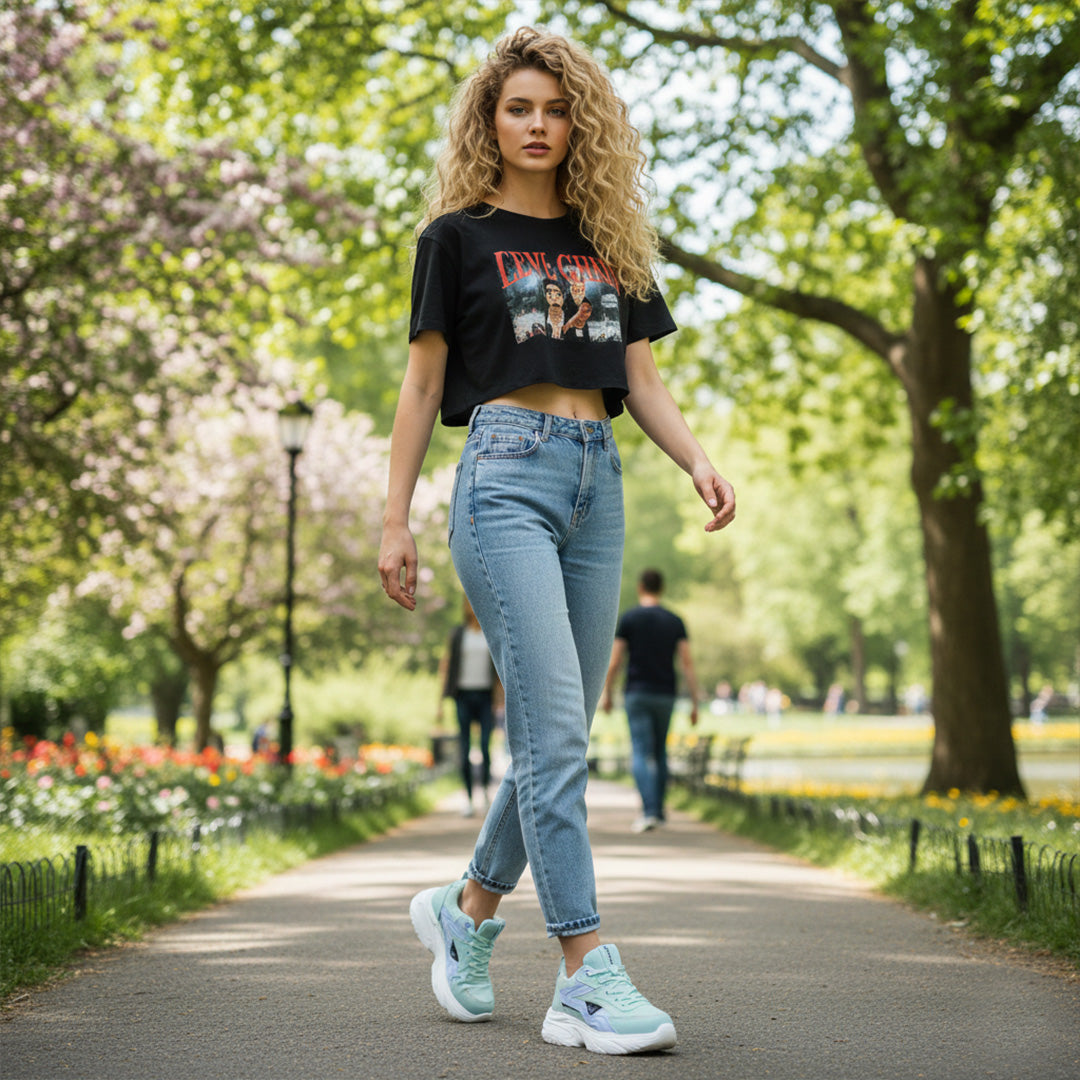 Bersache Premium Sports ,Gym, Trending Stylish Running Colour Changing shoes for Women (8104-Blue)