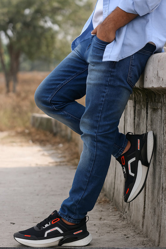 Bersache Premium Casual,Gym, Trending Stylish Running Shoes For Men (9206-Black)