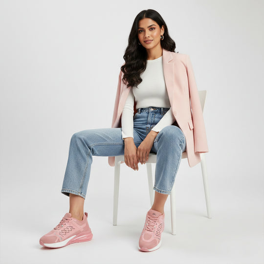 Bersache Premium Sports ,walking,Gym,cricket, Trending  Running Shoes For Women's-(8140-Pink)