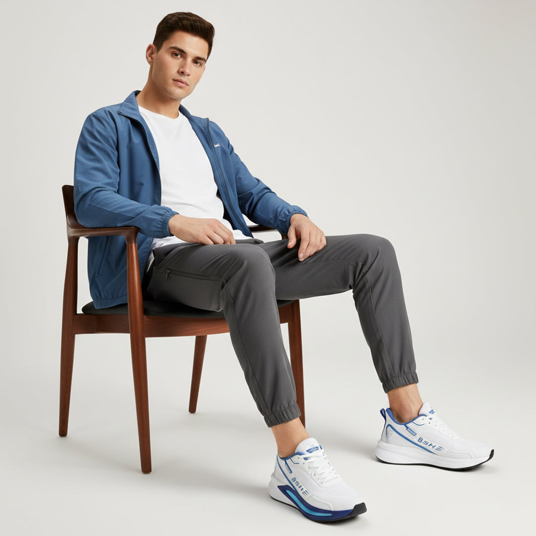 Bersache Casual Sneaker shoe for Men| Soft Cushioned Insole , Slip-Resistance Casuals For Men (White-9211)