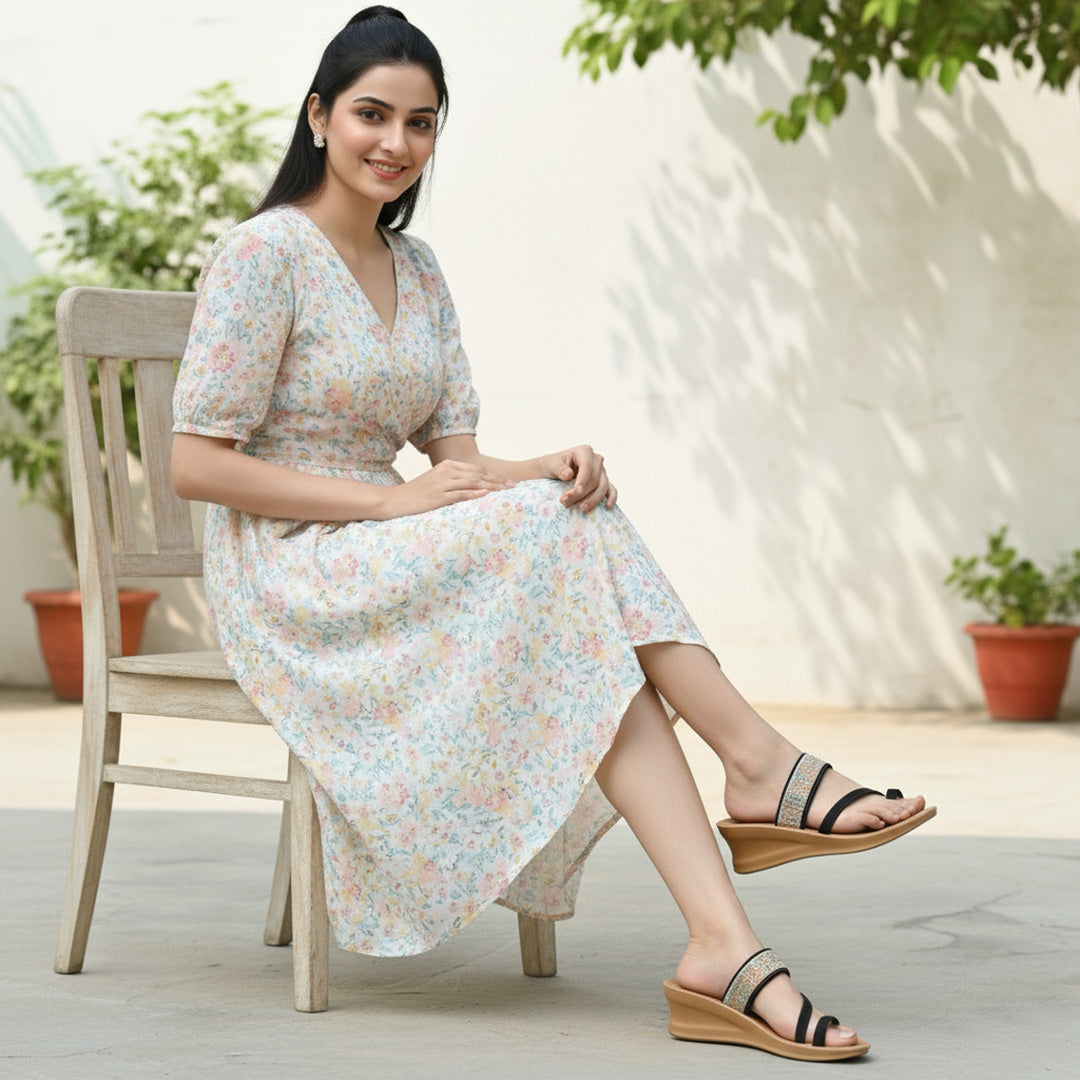 Bersache Extra Soft Classic Casual with  Regular wear with Ultra Soft & Flexibility Technology Slipper For Women's & Girl's-(6240-Black)