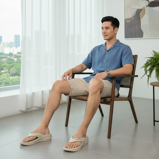 Bersache Extra Soft Classic Casual with  Regular wear with Ultra Soft & Flexibility Technology Flip Flop for Men's & Boy's (6256-Beige)