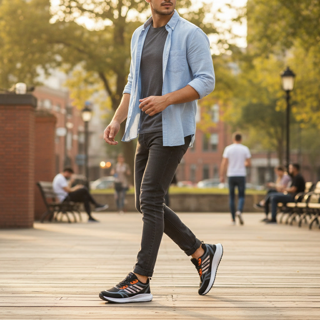 Bersache Premium Sports,Gym, Trending Stylish Running Shoes For Men (8073-Black)