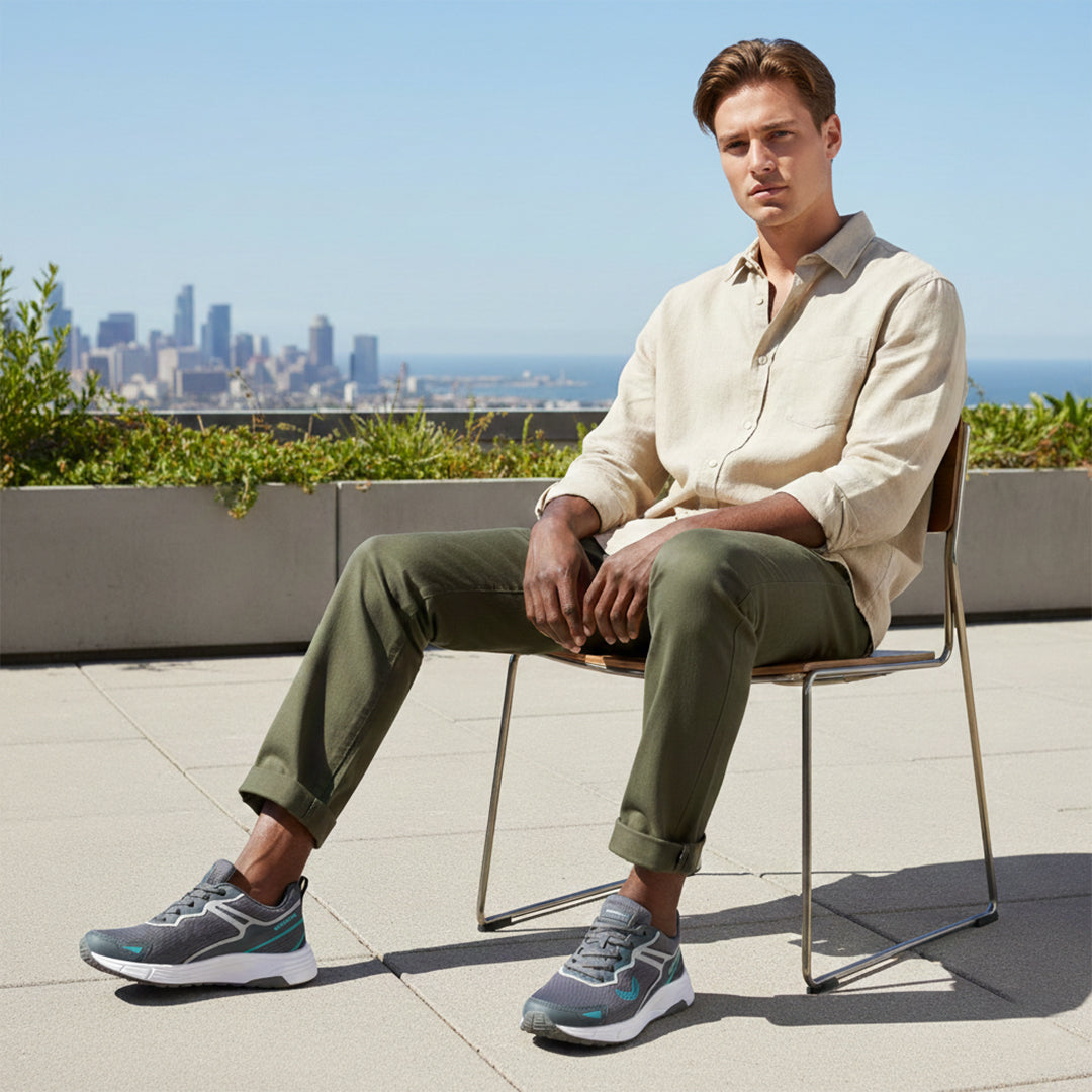 Bersache Premium Sports ,walking,Gym,cricket, Trending  Running Shoes For Men's (Gray-8122)