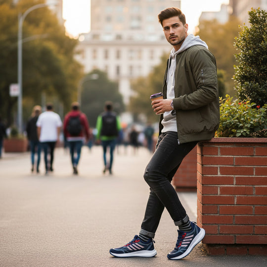 Bersache Lightweight Casual Sneaker Shoes For Men Blue-8072