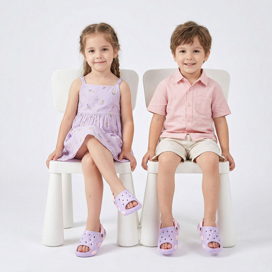 Bersache Extra Soft Classic Casual CHAPPAL with  Regular wear with Ultra Soft & Flexibility Technology Flip-Flop for Kids's-Purple-6319.