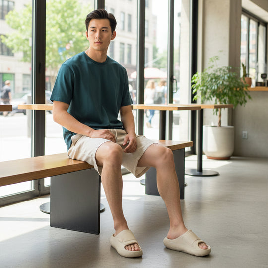 Bersache Extra Soft Classic Casual  with  Regular wear with Ultra Soft & Flexibility Technology Sandals for Men's-(6282-Beige)