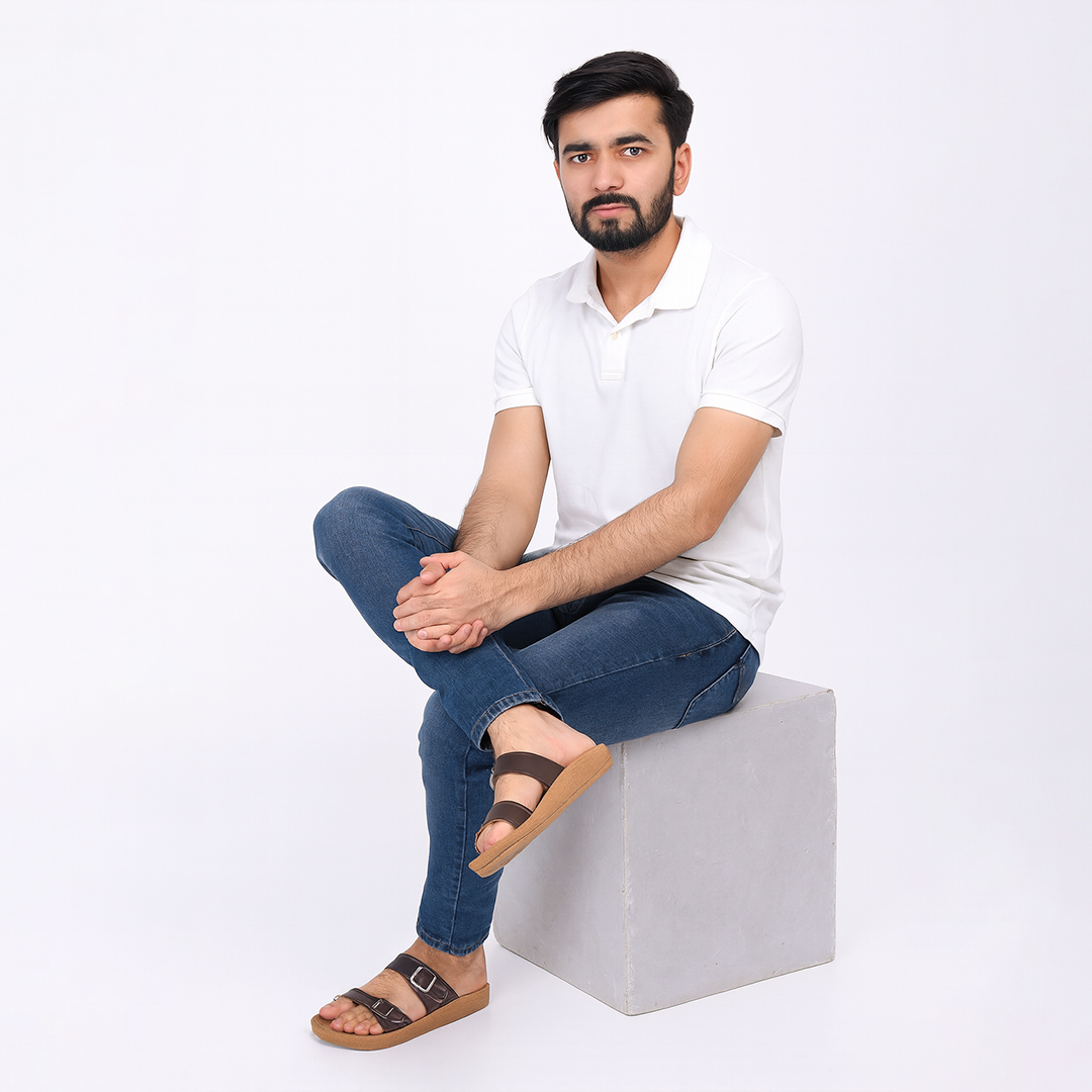 Bersache Extra Soft Classic Casual with  Regular wear with Ultra Soft & Flexibility Technology Sandal For men's & boy's-Brown-6224