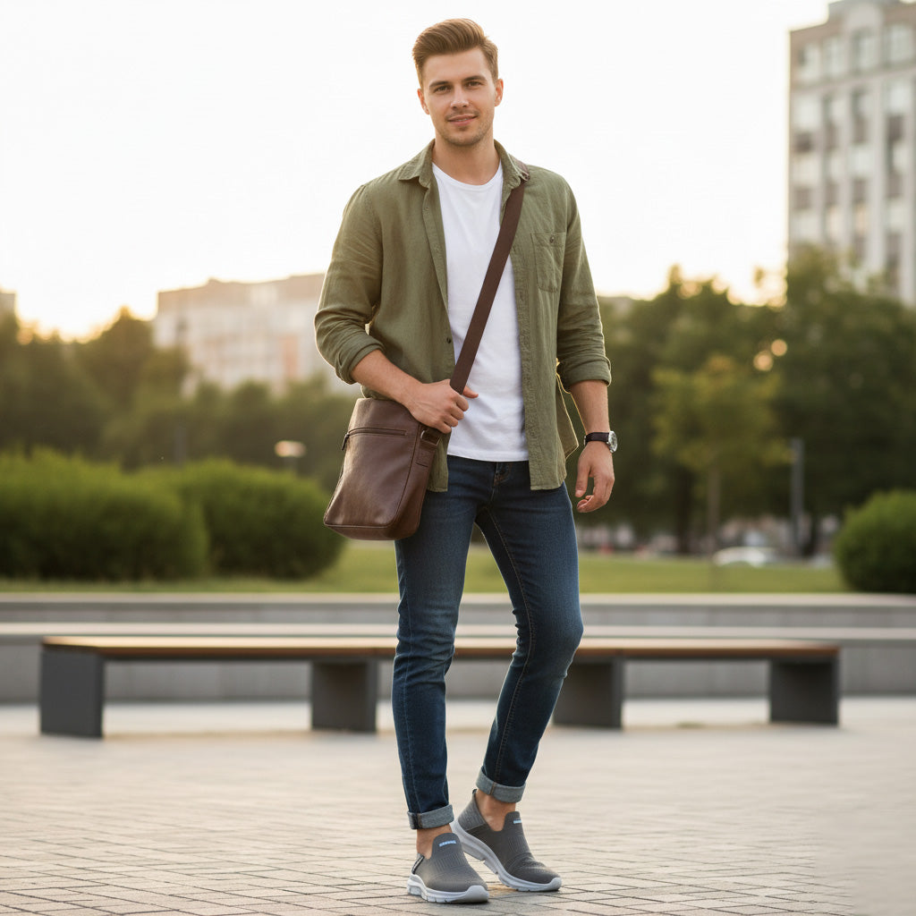 Bersache Premium Sports,Gym, Trending Stylish Running Shoes For Men (8076-Grey)