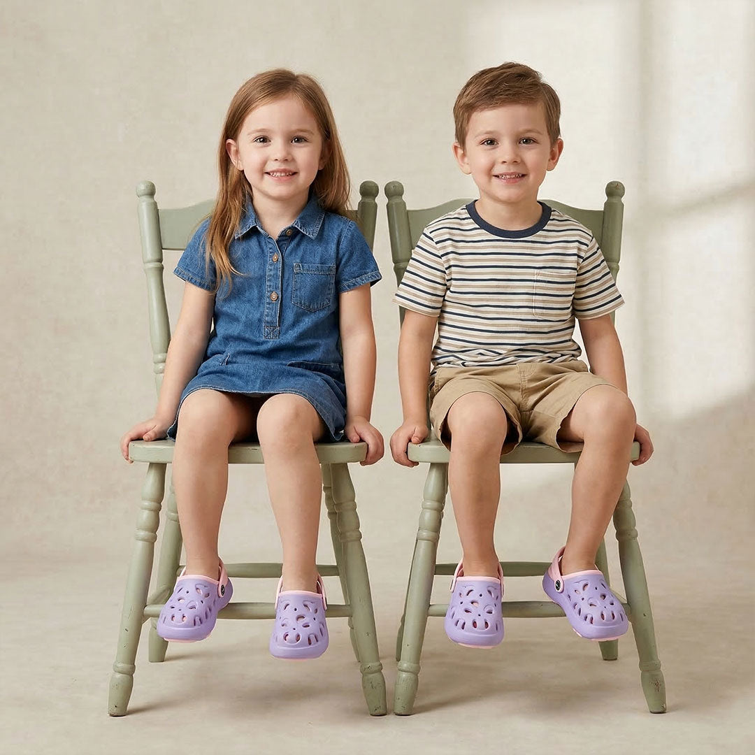 Bersache Extra Soft Classic Casual CHAPPAL with  Regular wear with Ultra Soft & Flexibility Technology Clog's for Kids's - Purple -6316.