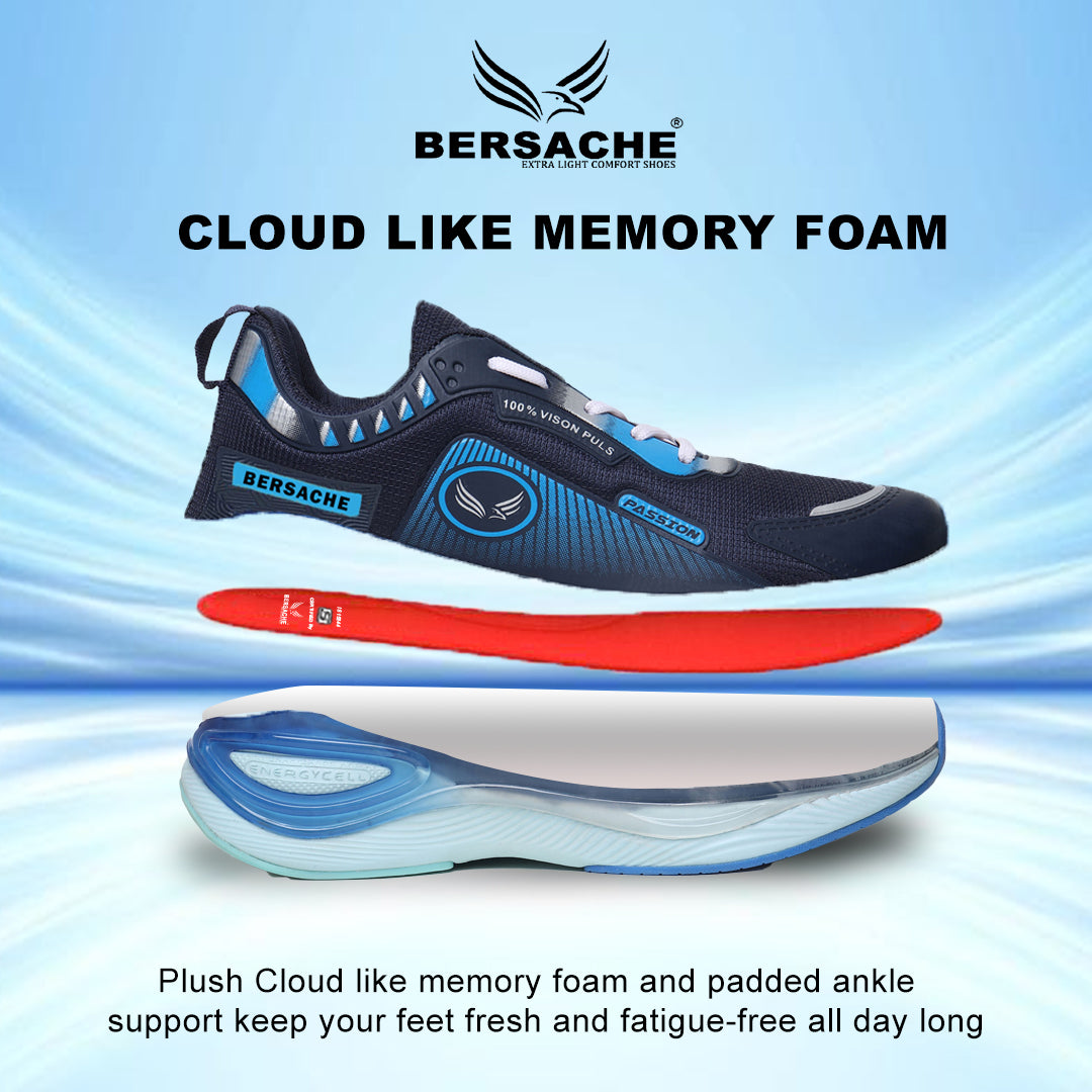 Bersache Sneaker, Loafers ,Casual With Extra Comfort Sneakers For Mens  (9200-Navy Blue)