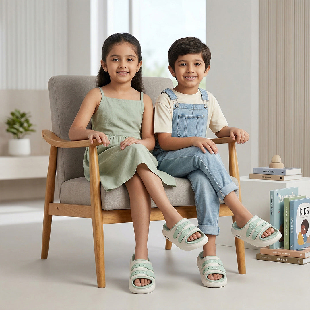 Bersache Extra Soft Classic Casual CHAPPAL with  Regular wear with Ultra Soft & Flexibility Technology Slipper for Kids's - Green -6321.