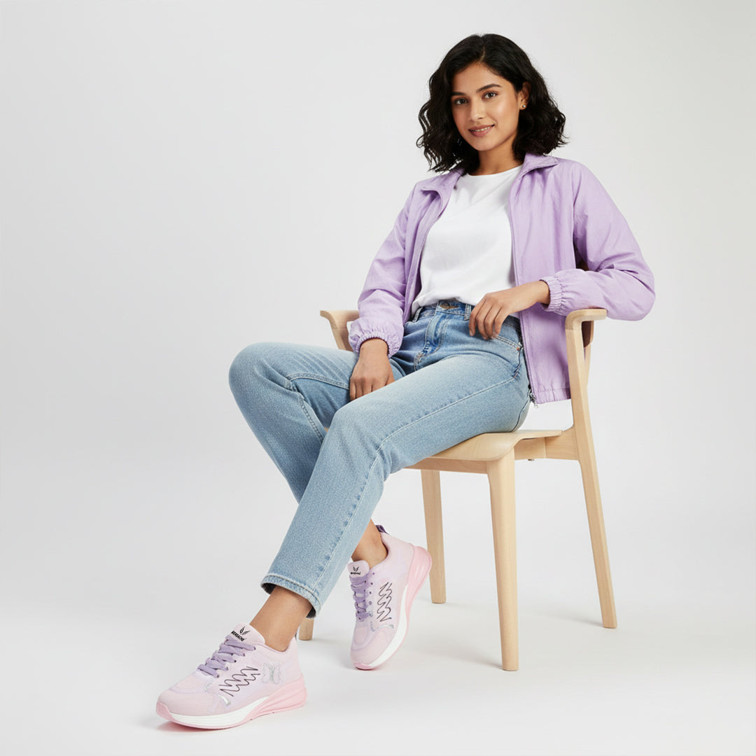 Bersache Casual Sneaker shoe for Women| Soft Cushioned Insole , Slip-Resistance Casuals For Women's-(8142-Purple)