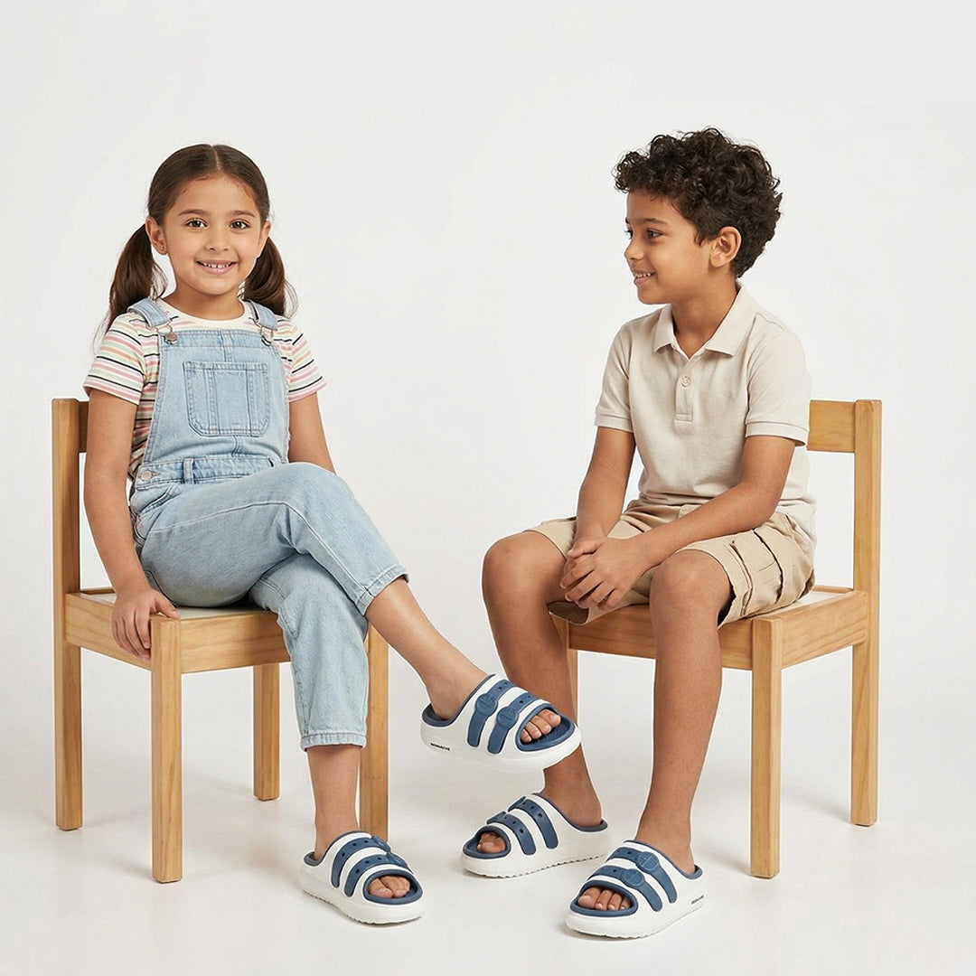 Bersache Extra Soft Classic Casual CHAPPAL with  Regular wear with Ultra Soft & Flexibility Technology Sandal for Kids's - White-6320.
