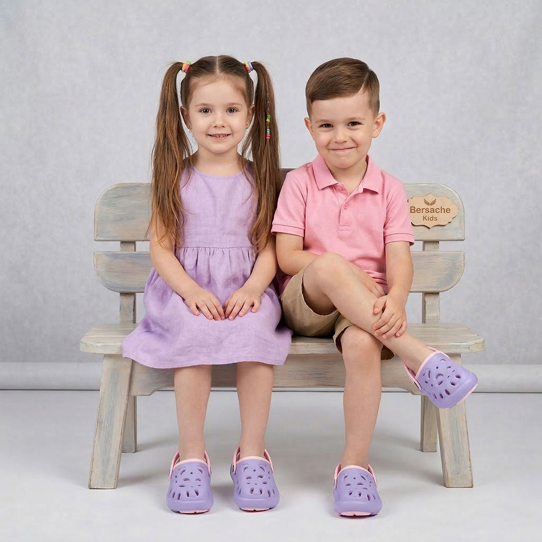 Bersache Extra Soft Classic Casual CHAPPAL with  Regular wear with Ultra Soft & Flexibility Technology Slipper for Kids's - Purple -6316.